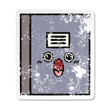 sevimli çizgi Notebook sıkıntılı etiket