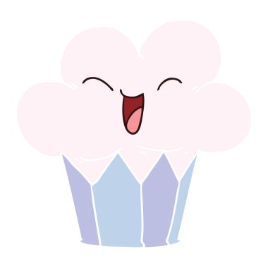 ilginç karikatür mutlu kek el çekilmiş