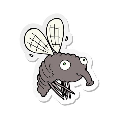 bir çizgi film sinek çıkartması