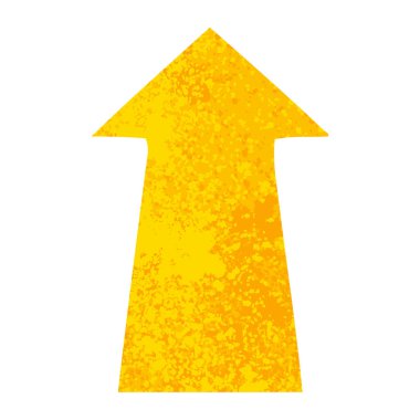 Retro illüstrasyon stil ilginç karikatür oku