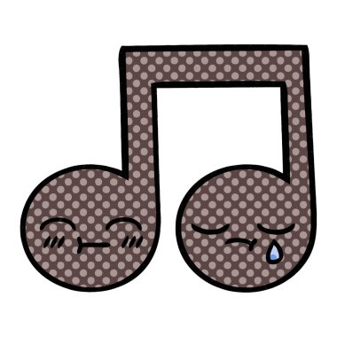 çizgi roman tarzı karikatür bir nota