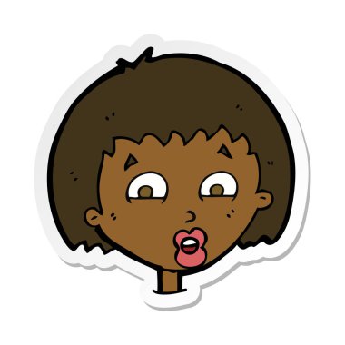 ifade bir karikatür Sticker şok 