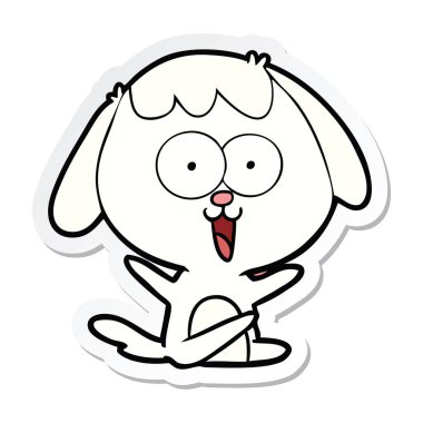 sevimli çizgi köpek etiket