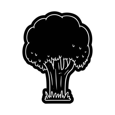 çizgi film simgesi yaz ağaç