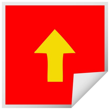 etiket karikatür bir işaretçi ok peeling Meydanı