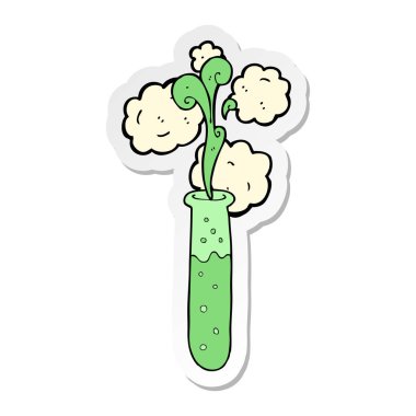 bir çizgi film bilim tüp etiket