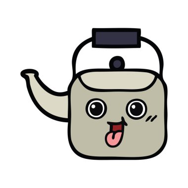 sevimli çizgi bir Kettle