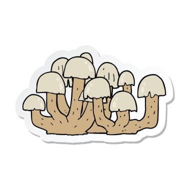 etiket bir karikatür mantar