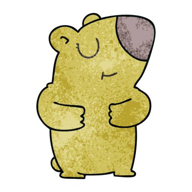 elle çizilmiş ilginç karikatür ayı