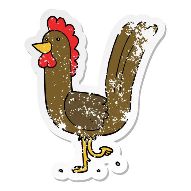 çizgi film horoz sıkıntılı etiket