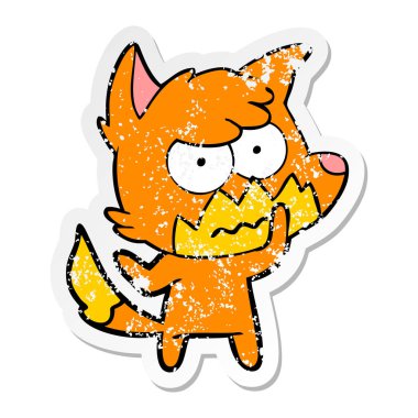 bir karikatür sıkıntılı etiket fox rahatsız