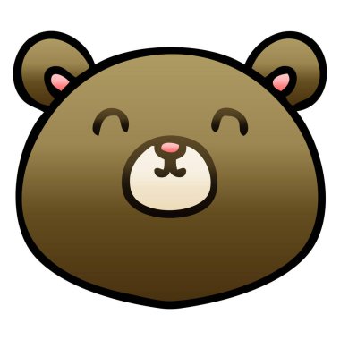 Degrade gölgeli ilginç karikatür ayı