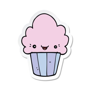 çizgi film çörek yüzü ile etiket