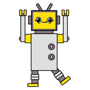 sevimli çizgi robot