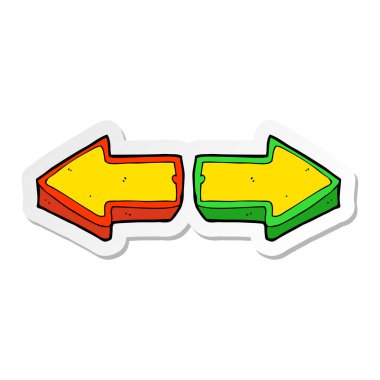 etiket bir karikatür yön okları