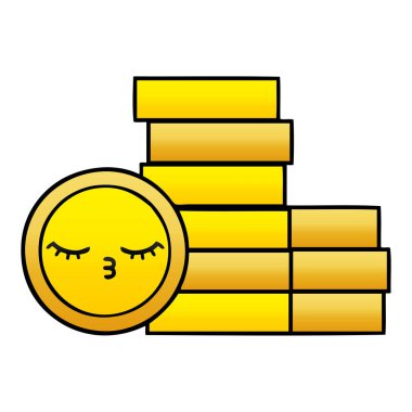 Degrade gölgeli karikatür paralar