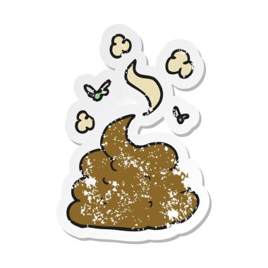 bir çizgi film brüt yormak Retro sıkıntılı etiket