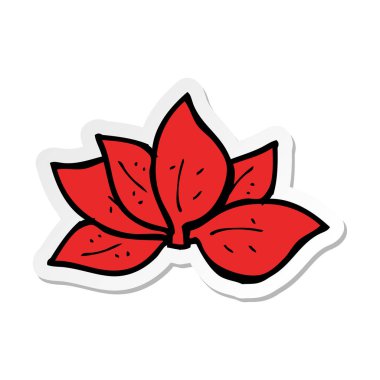 sembol bir karikatür etiket yaprakları