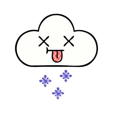 çizgi roman tarzı çizgi film kar bulut