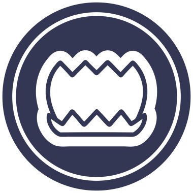 Lotus çiçeği dairesel simgesi