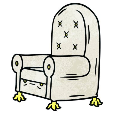 mavi koltuk dokulu karikatür doodle