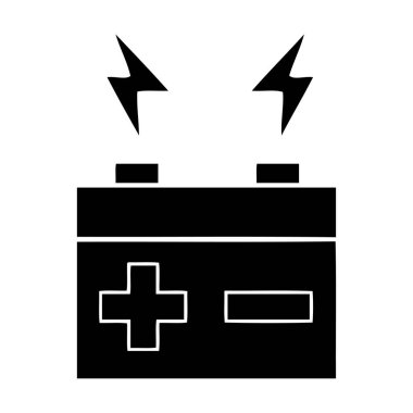 düz bir elektrik pil sembolü