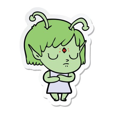 bir çizgi film yabancı kız etiketi