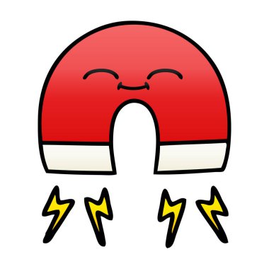 Degrade gölgeli karikatür mıknatıs