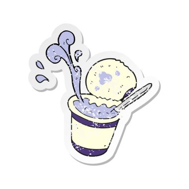 Retro sıkıntılı etiket karton yoğurt