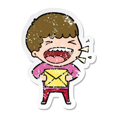 adam bir karikatür sıkıntılı etiket