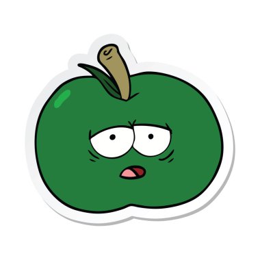 etiket bir karikatür Apple