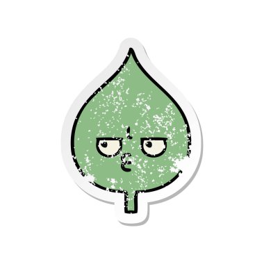 sevimli çizgi ekspresiyon yaprak sıkıntılı etiket