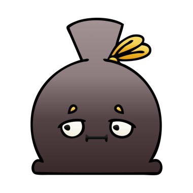 Degrade gölgeli karikatür çuval