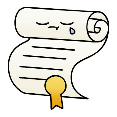 Degrade gölgeli karikatür sözleşme