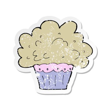 çizgi film büyük çörek Retro sıkıntılı etiket