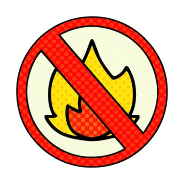 çizgi roman tarzı çizgi film yok yangın işareti izin