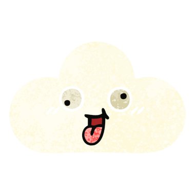 Retro illüstrasyon stil karikatür bir bulut