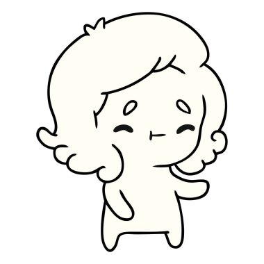 kawaii sevimli hayalet çizgi film gösterimi