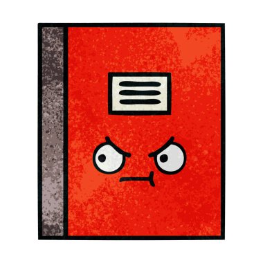 Retro grunge doku karikatür Notebook