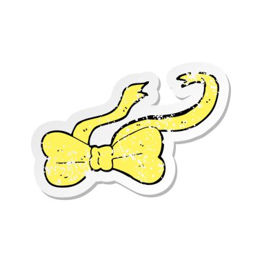 çizgi film papyon Retro sıkıntılı etiket