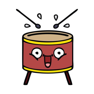 sevimli çizgi bir davul