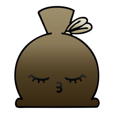 bir çuval degrade gölgeli karikatür