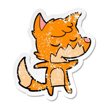 bir dostu karikatür Fox sıkıntılı etiket