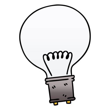 ilginç degrade gölgeli karikatür ampul