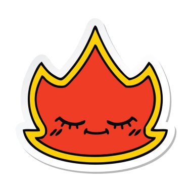 sevimli çizgi yangın etiket