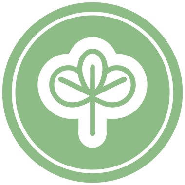 doğal yaprak dairesel simgesi simgesi