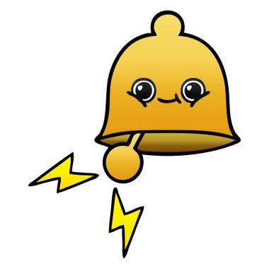 bir zil çan degrade gölgeli çizgi film