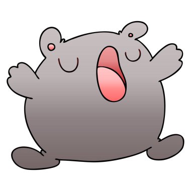 Degrade ilginç çizgi film şarkı ayı gölgeli