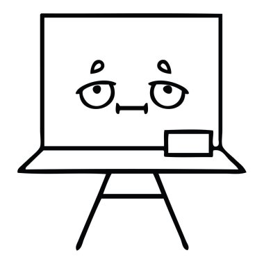 bir kara tahta çizim karikatür