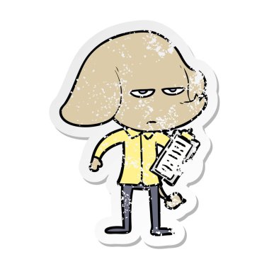 sıkıntılı etiket rahatsız çizgi fil